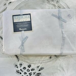 Wamsutta Supercale Plus Twin XL Fitted Sheet White 200TC New Unused USA